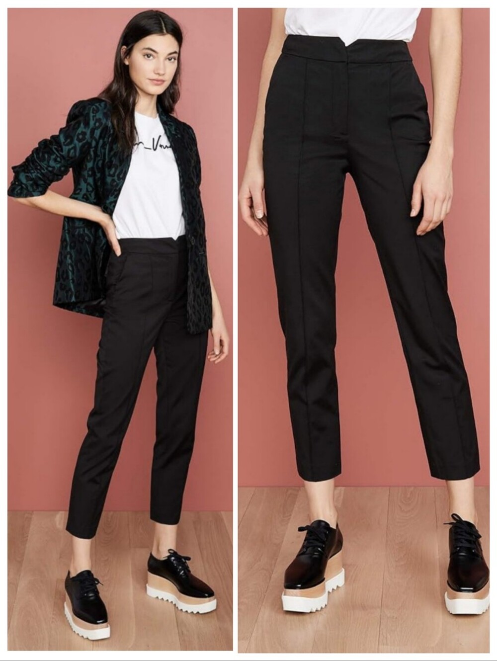 🆕️ Rebecca Taylor Women's Ottoman Notch Suit Pant Black 10 Minimalist Preppy